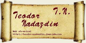 Teodor Nadaždin vizit kartica